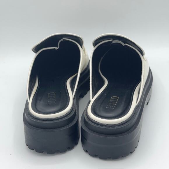 ASOS x RAID Sadie Chunky Loafer Mules Horsebit White Sz 7 - Picture 6 of 8